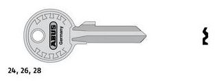 ABUS 24/41 KBR Key Blank for 24, 28, 41 Series Locks