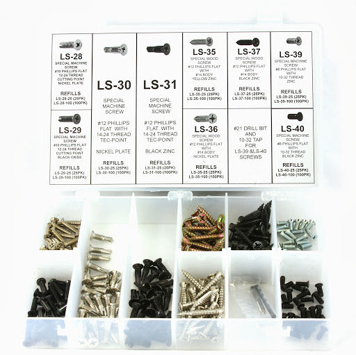 Locksmith's Screw Assortment (Oversize Repair Screws)