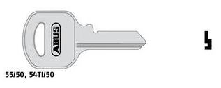 ABUS 55/50 KBL Key Blank for 55/50 Series Locks