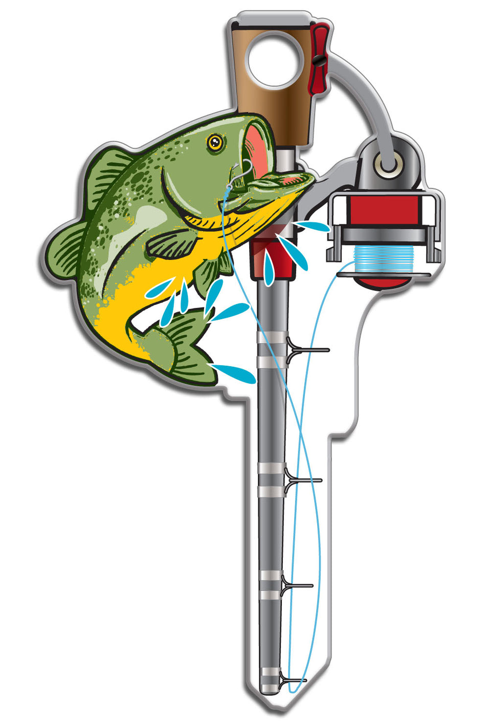 Key Shapes KW1/11 Fishing  -by Lucky Line