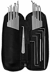 Twenty-Two Piece Slim Line Lock Pick Set - C2010