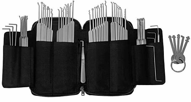 Seventy-Four Piece Slim Line Lock Pick Set - C6010 