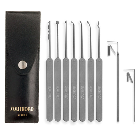 Nine Piece Slim Line Lock Pick Set - C801 