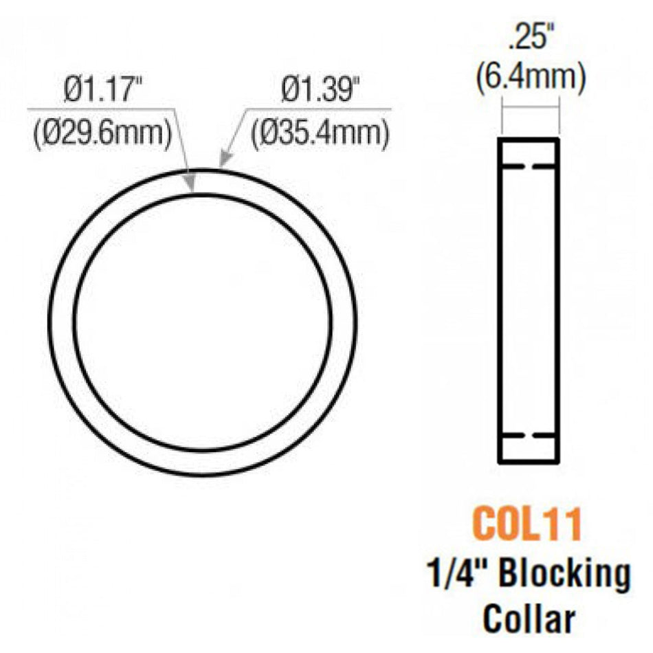 1/4” Blocking Ring (Satin Chrome) -by GMS