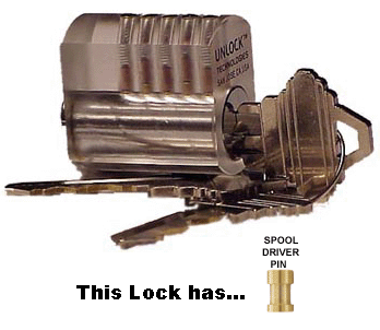 BROCKHAGE Clear Practice Lock (Spool Pins)