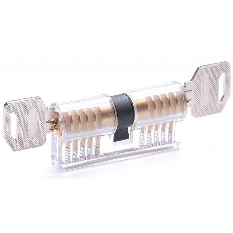 Clear Euro Cylinder 5-Pin Practice Lock