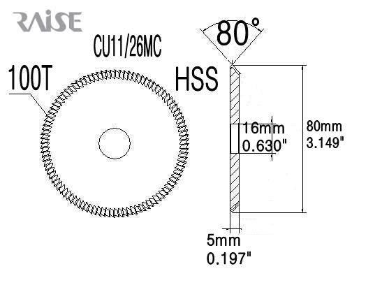 RY10030 (CU11-26MC) HSS Cutter for Rytan- by Raise