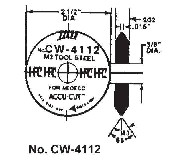 HPC Cutter for 3344HQT Trace-A-Key Duplicator for cutting Medeco