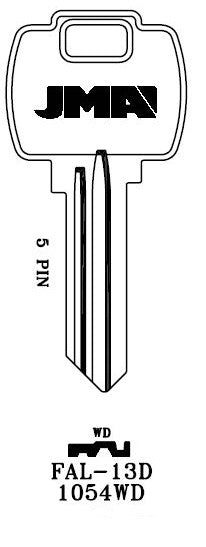 FAL-13D nickel plate key blank 