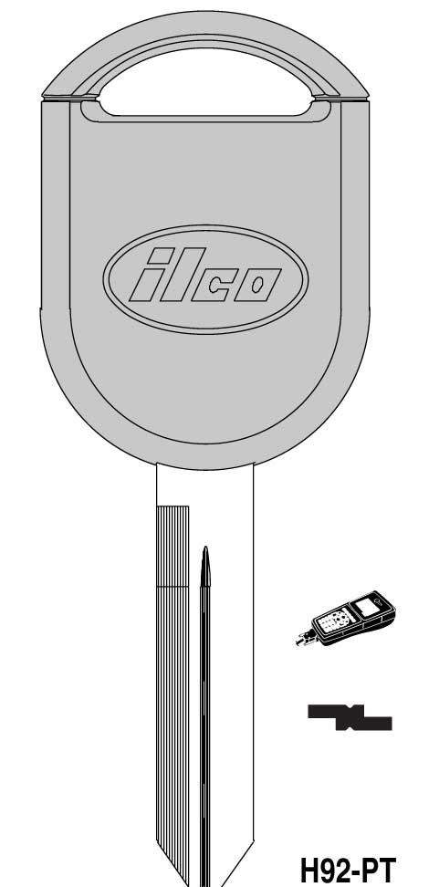 Ford (H92PT, H84PT, TP33FO-15D.P) 80-Bit ILCO Transponder Key 