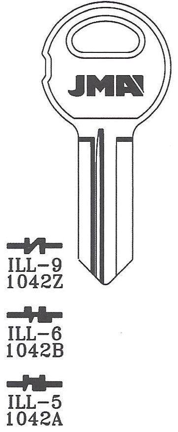 Illinois (ILL6, 1042B) NP Key Blank 10-PACK