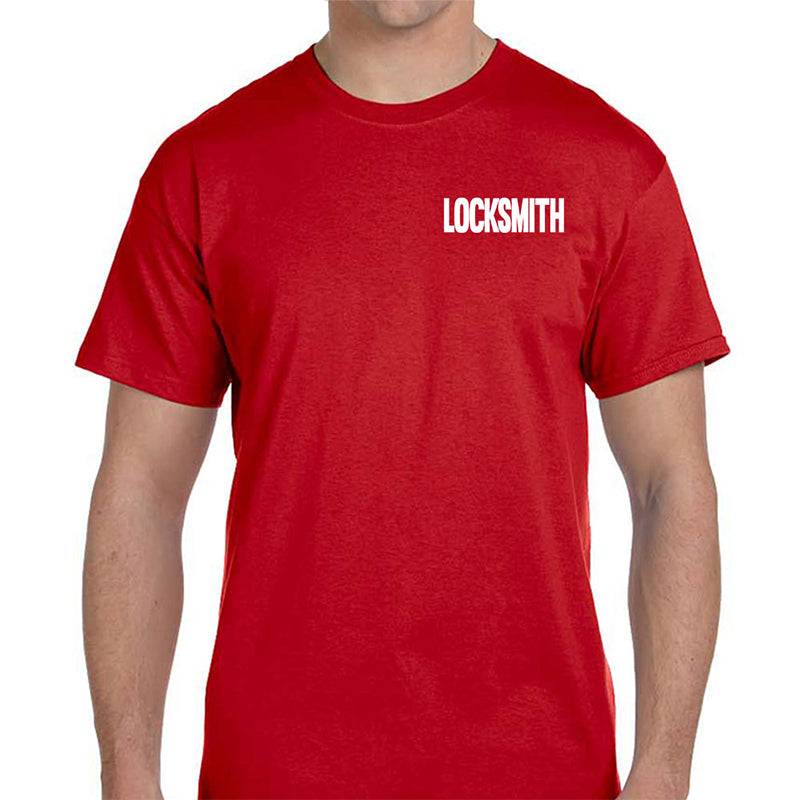 Red LOCKSMITH Logo T-Shirt (Click To Pick Size)