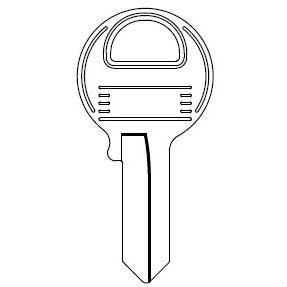 Master Lock Blank (REVERSE M1, M1R-BR, 1092R-BR, MAS-10D)