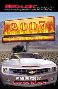 2007 Car Opening Manual Update