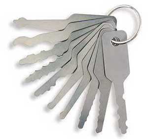 Generic Automotive Jiggler Key Set (Stainless)