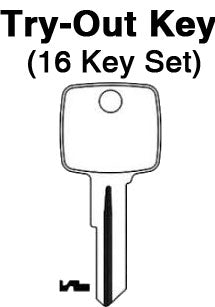 MARINE/BRIGGS/STRATTON - Boat Ignition Set - TO-122 (1595) 16pc. Try-Out Key Set