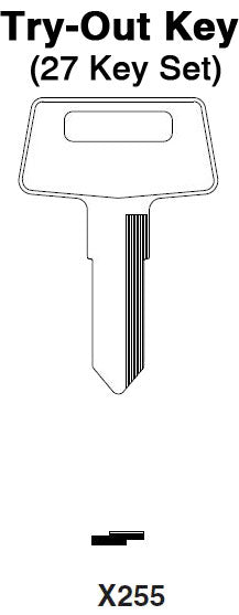 KAWASAKI - X255 Key - TO-22 (X255) 27pc. Try-Out Key Set
