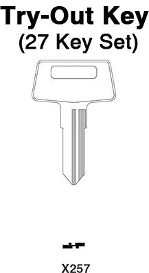 KAWASAKI - X257 Key - TO-34 (X257) 27pc. Try-Out Key Set