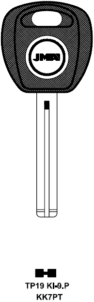 Kia (KB-TP19KI-9-P) Transponder Key (KK7PT)