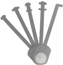 5 PC WARDED Rivet lock Picks