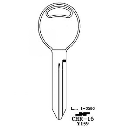 CHRYSLER - 1998 & Up All Locks - Aero Lock TO-93 (Y159) 256pc. Try-Out Key Set