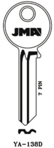 YA-138D Key Blank Nickel Plated